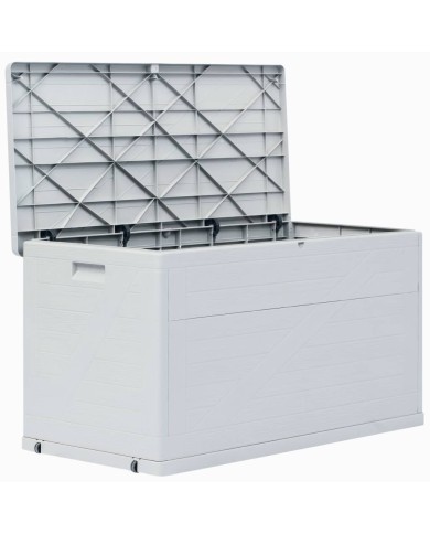 Boîte de rangement de jardin 420 L Gris clair 