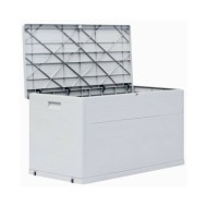 Boîte de rangement de jardin 420 L Gris clair 