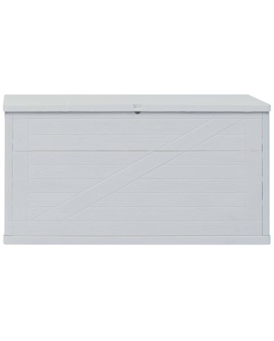Boîte de rangement de jardin 420 L Gris clair 