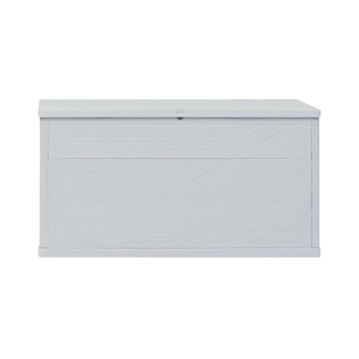 Boîte de rangement de jardin 420 L Gris clair 