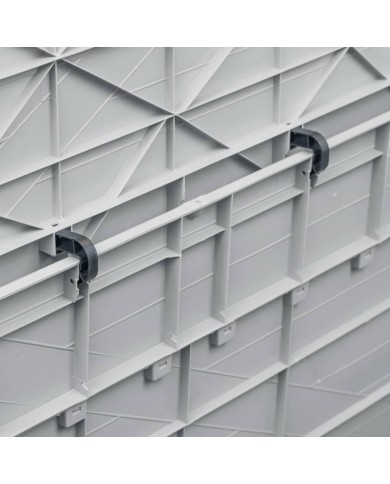 Boîte de rangement de jardin 420 L Gris clair 