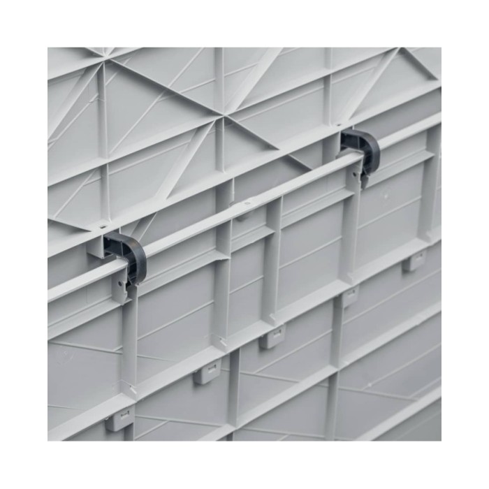 Boîte de rangement de jardin 420 L Gris clair 