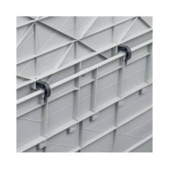 Boîte de rangement de jardin 420 L Gris clair 