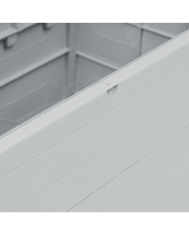 Boîte de rangement de jardin 420 L Gris clair 