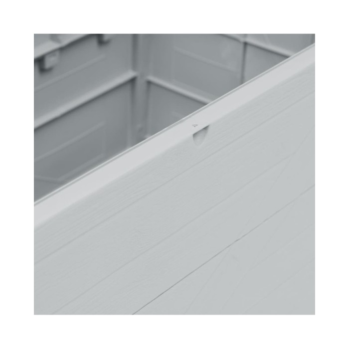 Boîte de rangement de jardin 420 L Gris clair 