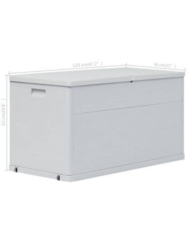 Boîte de rangement de jardin 420 L Gris clair 