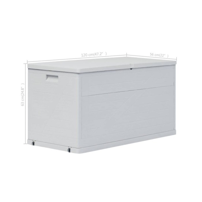 Boîte de rangement de jardin 420 L Gris clair 