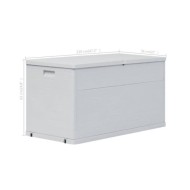 Boîte de rangement de jardin 420 L Gris clair 