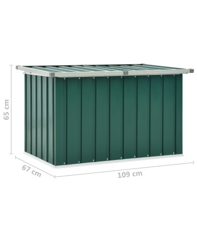 Boîte de rangement de jardin Vert 109x67x65 cm