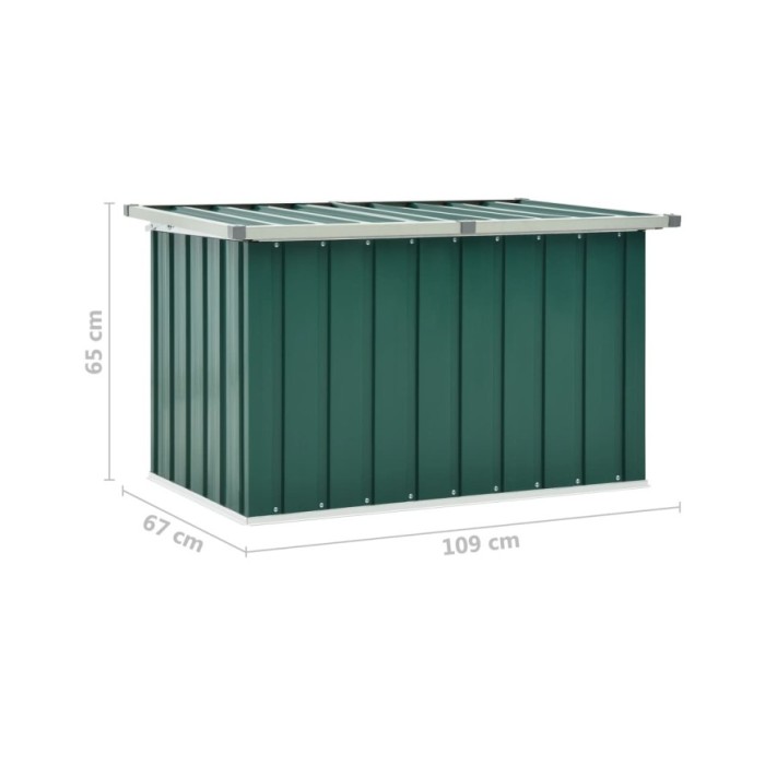 Boîte de rangement de jardin Vert 109x67x65 cm