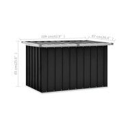 Boîte de rangement de jardin Anthracite 109x67x65 cm