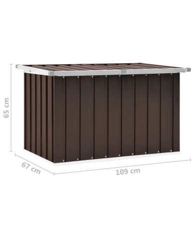Boîte de rangement de jardin Marron 109x67x65 cm