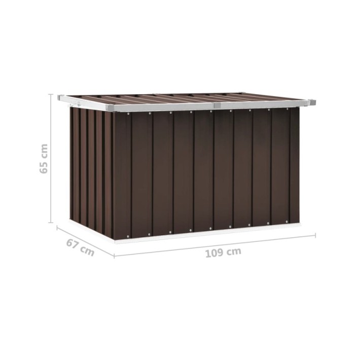 Boîte de rangement de jardin Marron 109x67x65 cm