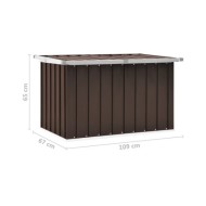 Boîte de rangement de jardin Marron 109x67x65 cm