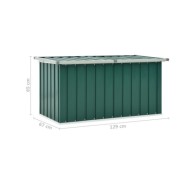 Boîte de rangement de jardin Vert 129x67x65 cm
