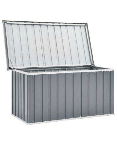 Boîte de rangement de jardin Gris 129x67x65 cm