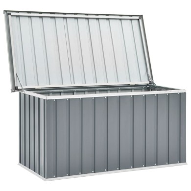 Boîte de rangement de jardin Gris 129x67x65 cm