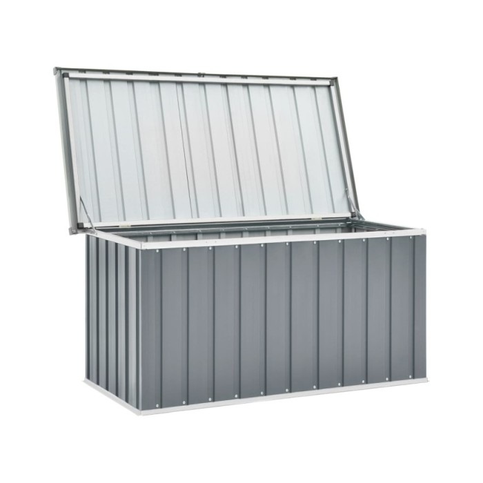 Boîte de rangement de jardin Gris 129x67x65 cm
