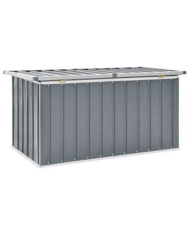 Boîte de rangement de jardin Gris 129x67x65 cm