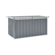 Boîte de rangement de jardin Gris 129x67x65 cm