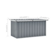 Boîte de rangement de jardin Gris 129x67x65 cm