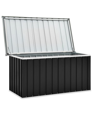 Boîte de rangement de jardin Anthracite 129x67x65 cm