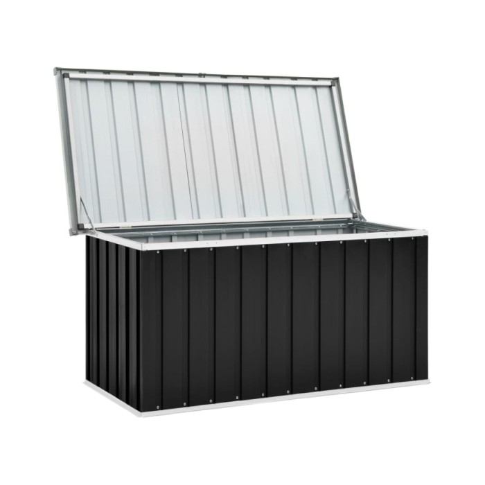 Boîte de rangement de jardin Anthracite 129x67x65 cm