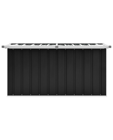 Boîte de rangement de jardin Anthracite 129x67x65 cm