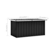 Boîte de rangement de jardin Anthracite 129x67x65 cm