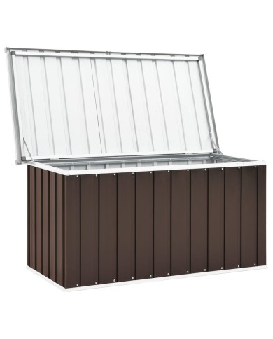 Boîte de rangement de jardin Marron 129x67x65 cm