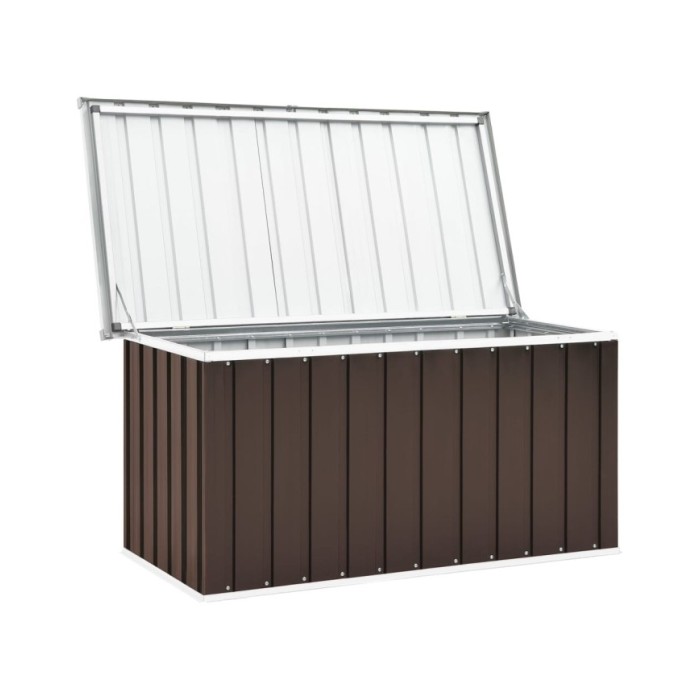 Boîte de rangement de jardin Marron 129x67x65 cm