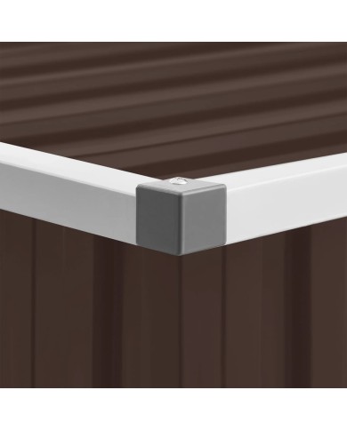 Boîte de rangement de jardin Marron 129x67x65 cm