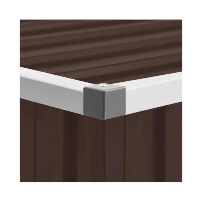 Boîte de rangement de jardin Marron 129x67x65 cm