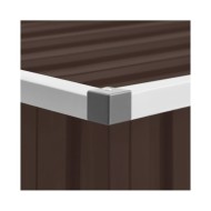 Boîte de rangement de jardin Marron 129x67x65 cm