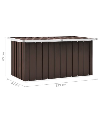 Boîte de rangement de jardin Marron 129x67x65 cm