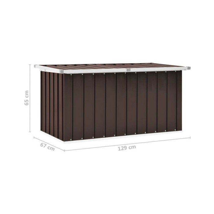 Boîte de rangement de jardin Marron 129x67x65 cm