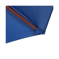 Parasol avec mât en bois 300x258 cm Bleu
