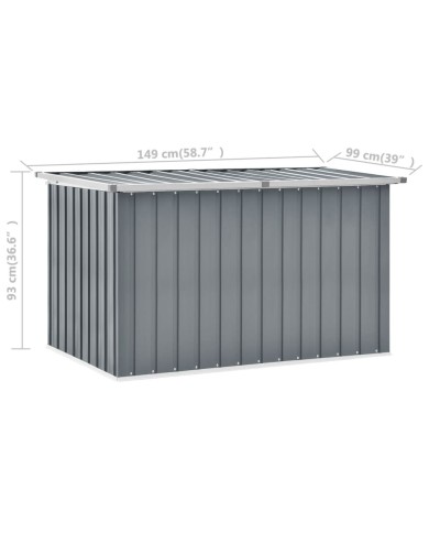 Boîte de rangement de jardin Gris 149x99x93 cm
