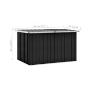 Boîte de rangement de jardin Anthracite 149x99x93 cm