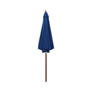 Parasol avec mât en bois 300x258 cm Bleu