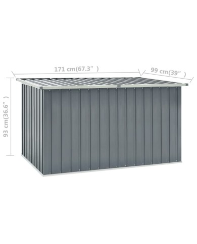 Boîte de rangement de jardin Gris 171x99x93 cm