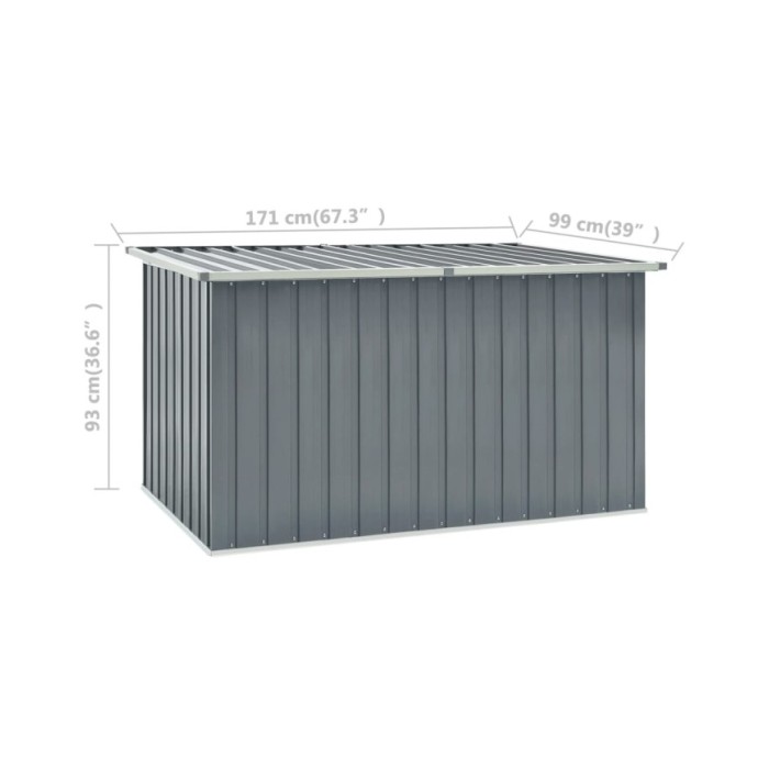 Boîte de rangement de jardin Gris 171x99x93 cm