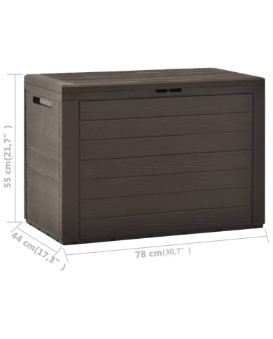Boîte de rangement de jardin Marron 78x44x55 cm