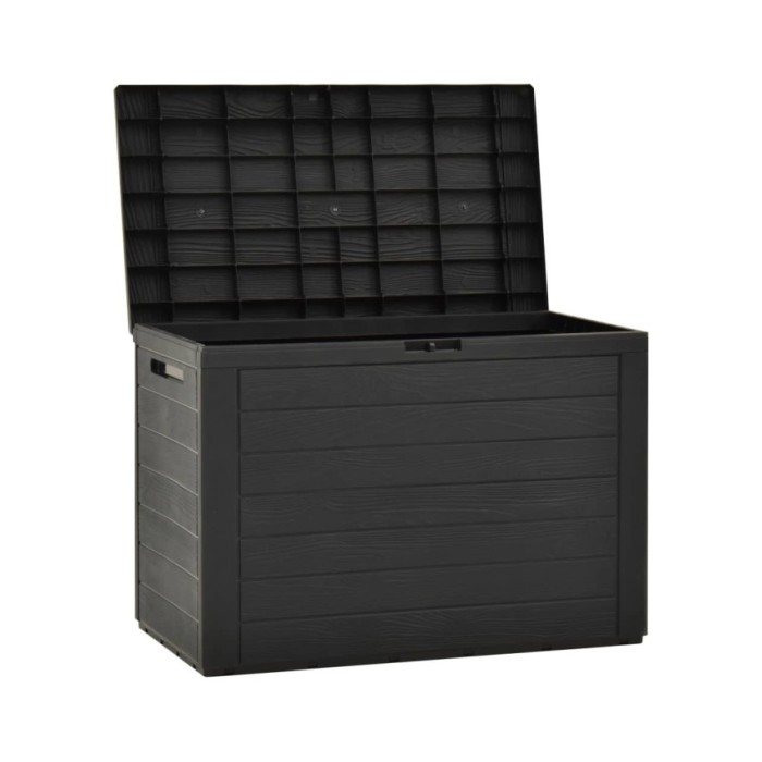 Boîte de rangement de jardin Anthracite78x44x55 cm