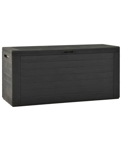 Boîte de rangement de jardin Anthracite 116x44x55 cm