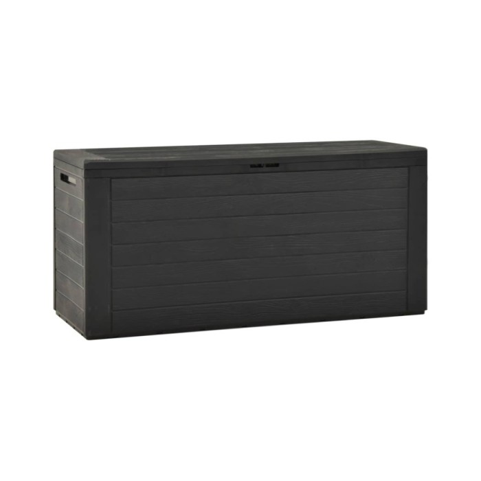Boîte de rangement de jardin Anthracite 116x44x55 cm
