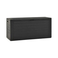 Boîte de rangement de jardin Anthracite 116x44x55 cm
