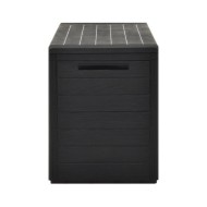 Boîte de rangement de jardin Anthracite 116x44x55 cm
