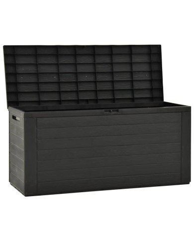 Boîte de rangement de jardin Anthracite 116x44x55 cm