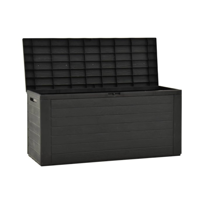 Boîte de rangement de jardin Anthracite 116x44x55 cm